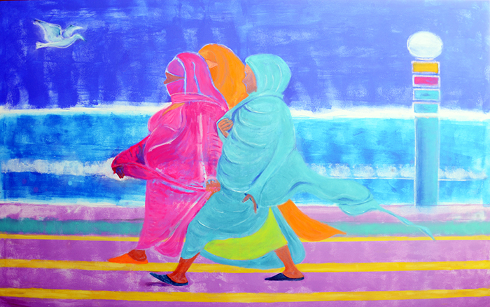 24. Rythme Saharien , mixed media on canvas, 160 x 100 cm